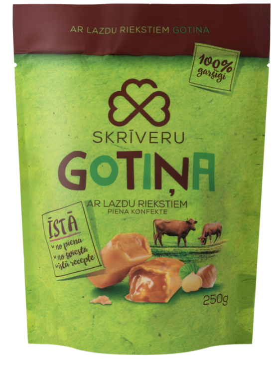 Цукерки мол SKRIVERU GOTINA фундук 250г